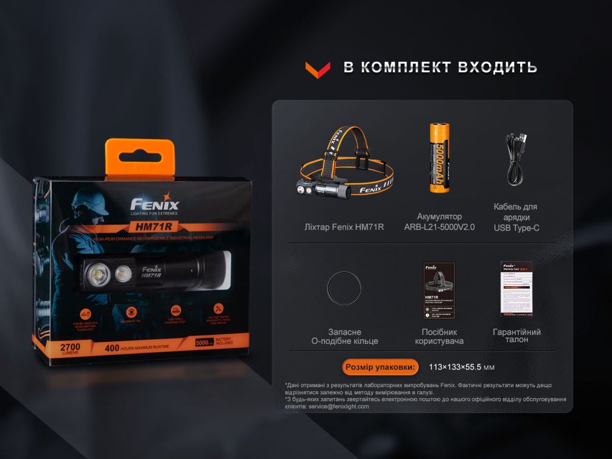 Фонарь налобный Fenix HM71R налобный Fenix HM71R