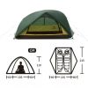 Намет надлегкий двомісний  з футпринтом Naturehike Star-River 2 Updated NH17T012-T, 210T, темно-зеле