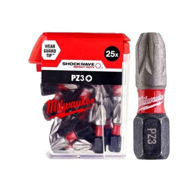 Біти Milwaukee Shockwave PZ3 25мм 25шт.