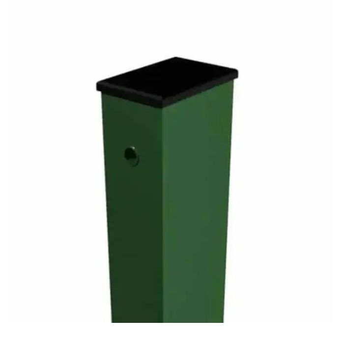 Стовп "СТАНДАРТ КОЛОР" 60х40мм/2,00м оц.+ПП RAL 6005 ЗЕЛЕНИЙ 1,2мм 4 отв.