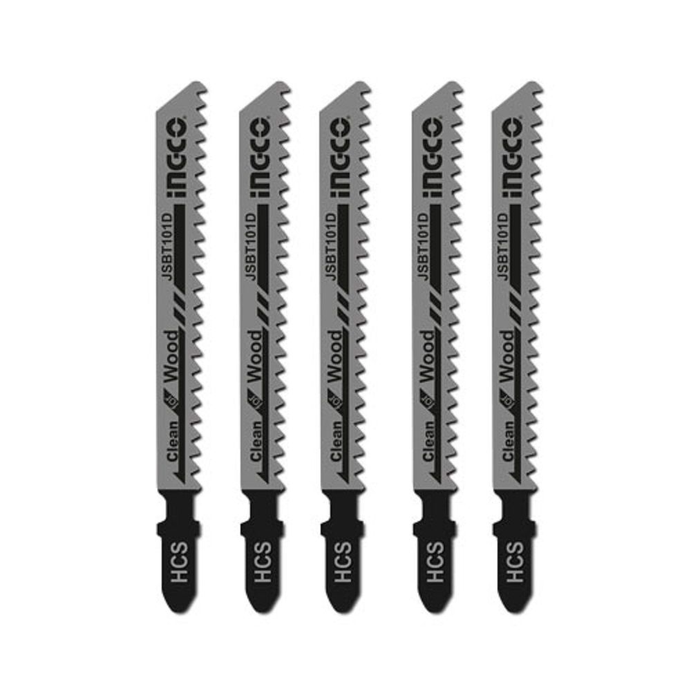Набір пиляльних полотен по деревині для лобзика 5 од. INGCO