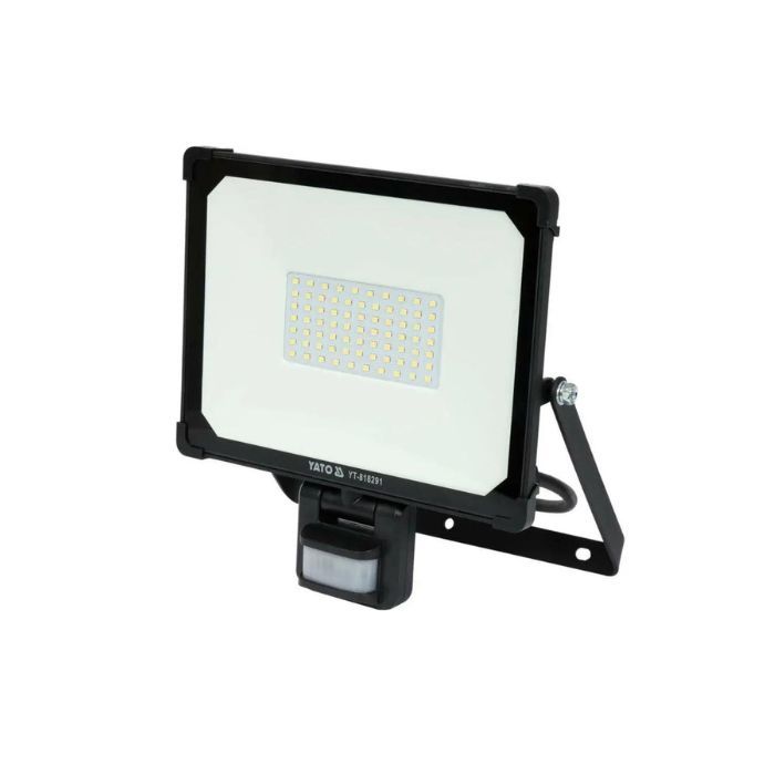 Прожектор Yato з SMD-діодним випромінювачем та датчиком руху 50 Вт (230 В) 4750 лм 75 діодів