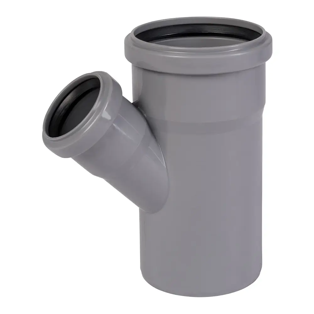 Тройник Ostendorf 45°, 110х50х110 мм серый