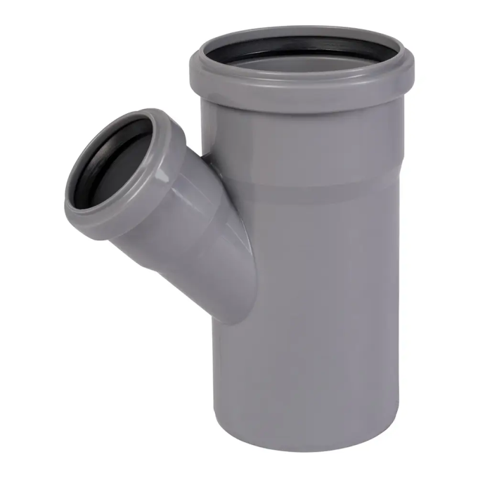 Трійник Ostendorf 45°, 110х50х110 мм сірий