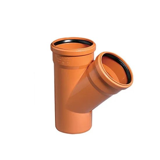 Трійник Ostendorf 45°, 110х110х110 помарвнчевий