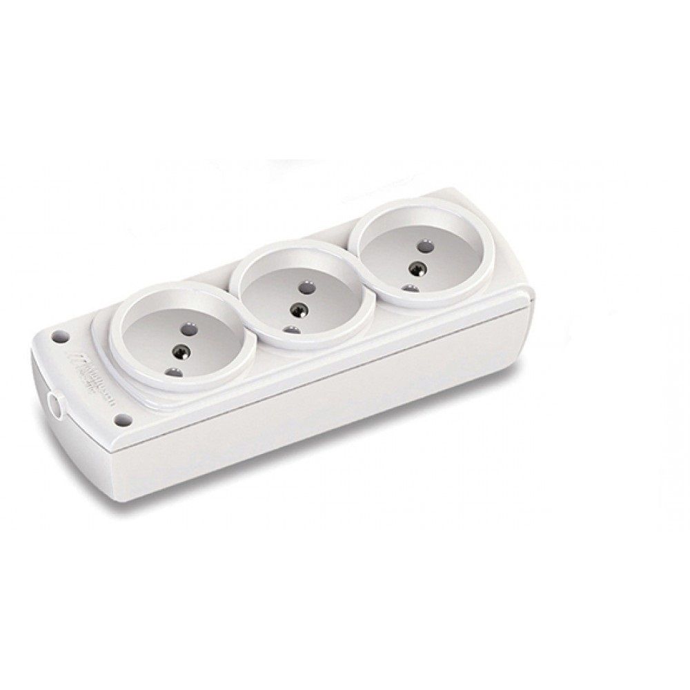 Колодка б/у, 3 гнезда, 10А, Olimpia, Mutlusan