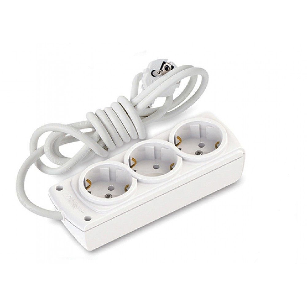 Удлинитель б/у, 3 гнезда, 3м, 10А, Olimpia, Mutlusan