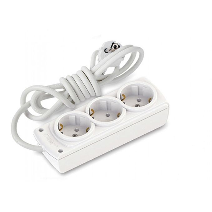 Подовжувач б/з, 3 гнізда, 3м, 10А, Olimpia, Mutlusan