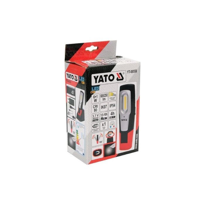 Ліхтар світлодіодний акумуляторний для майстерень Yato 2 режими 600/250 LM
