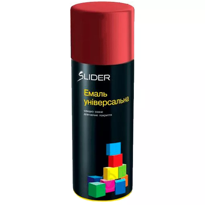 Емаль SLIDER color універсальна 3011 вишнева  400 мл