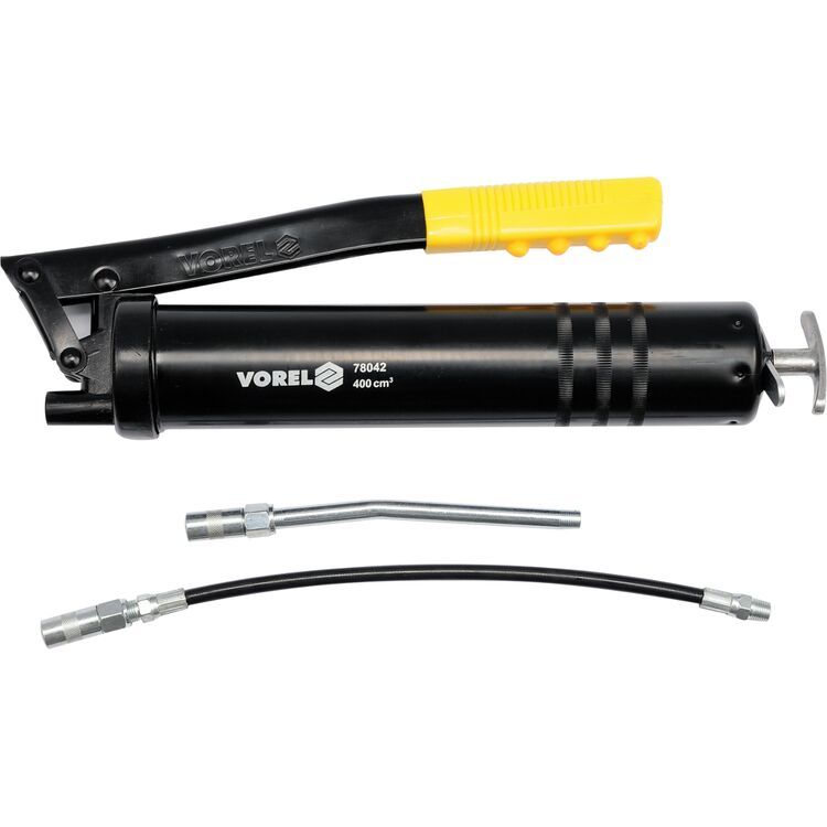 Шприц мастильний з гнучкою і жорсткою трубками VOREL,V400 см3
