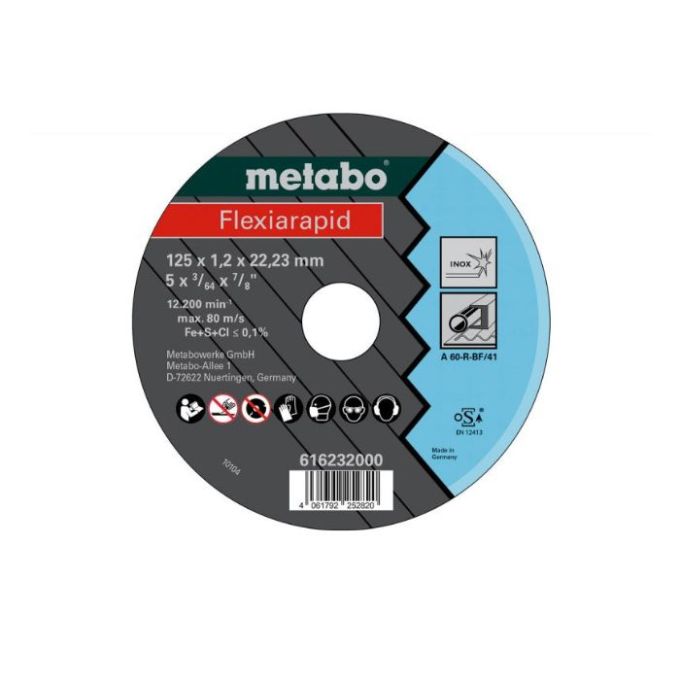 Диск відрізний Metabo Flexiarapid Inox A 60-R, 125x1.2x22.23 мм