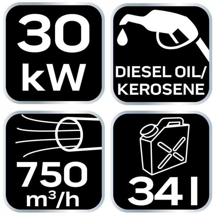 Масляный обогреватель промышленный NEO Tools (30 кВт, 750 куб.м/ч) (90-081)