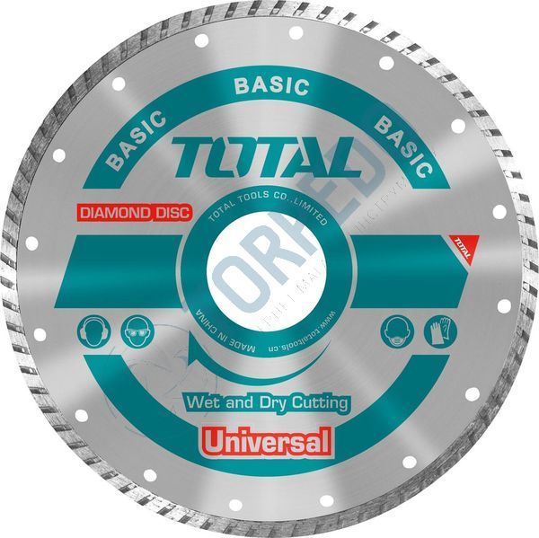 Диск алмазний (турбо) по бетону Total 230х22.2мм