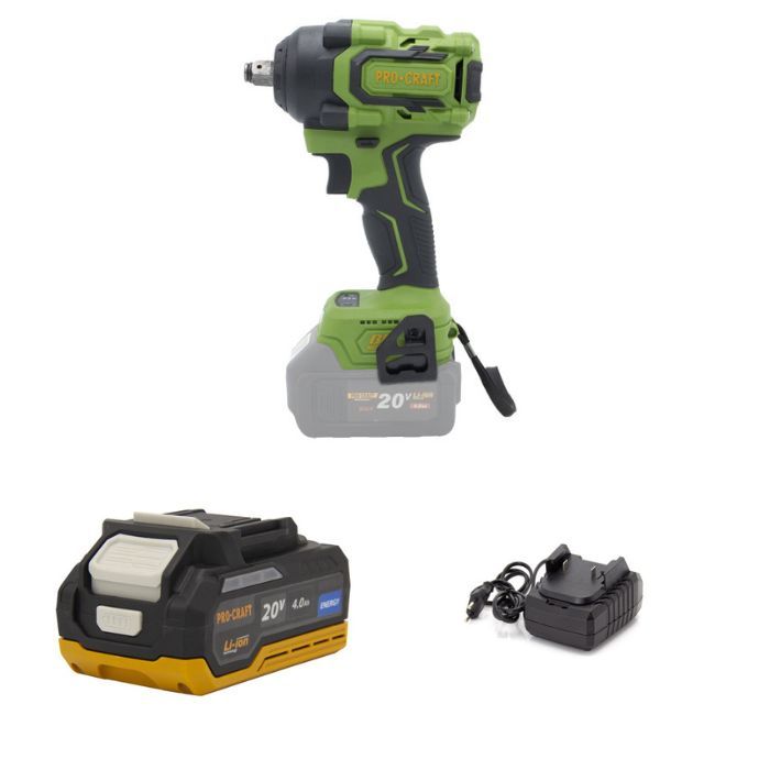 Набор Аккумуляторная гайковерт PWA18+батарея Procraft 20/4 Energy+зарядное устройство Procraft 20/1