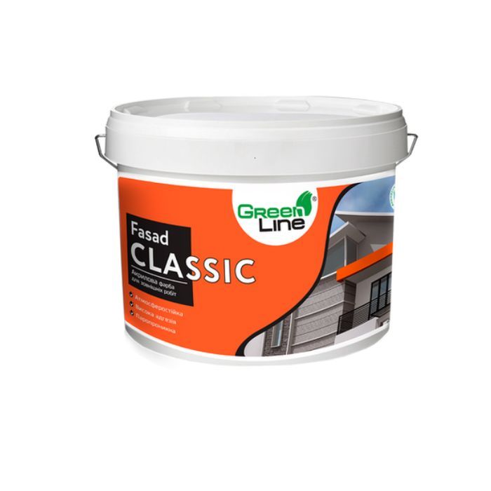 Акрилова фарба фасадна FASAD CLASSIC, ТМ GREEN LINE - 3 л