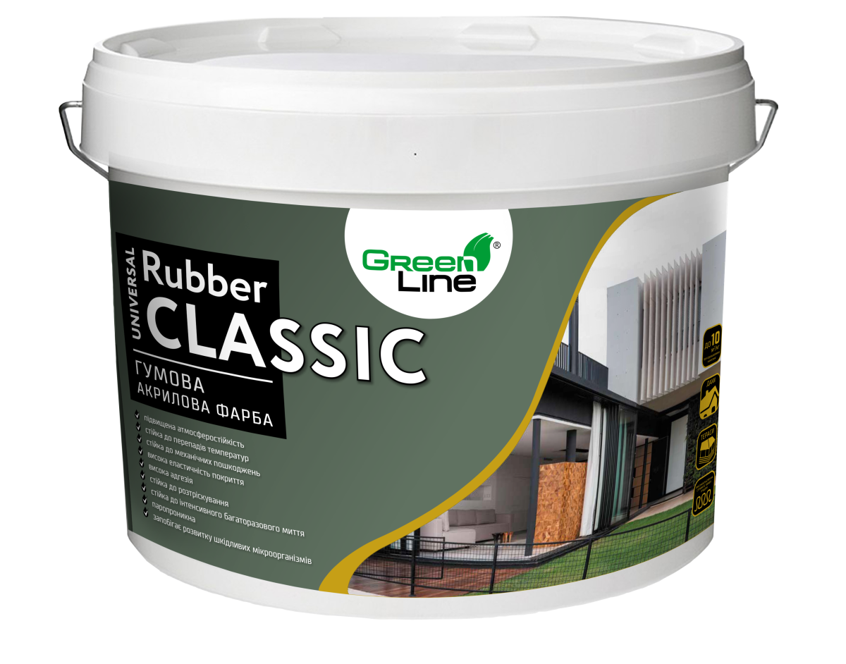 Гумова акрилова фарба UNIVERSAL RUBBER CLASSIC, 1 л