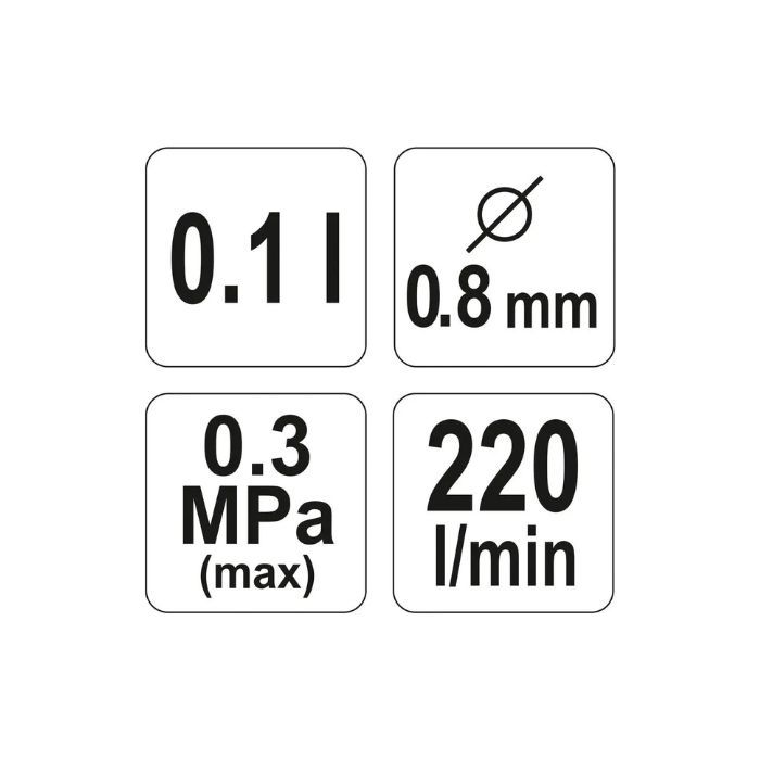 Фарбопульт пневматичний Yato YT-2357 0,8 мм