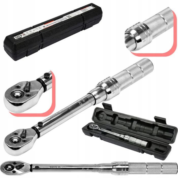 Ключ динамометричний YATO 1/4" 2.5-20 Нм 240-250 мм в футлярі