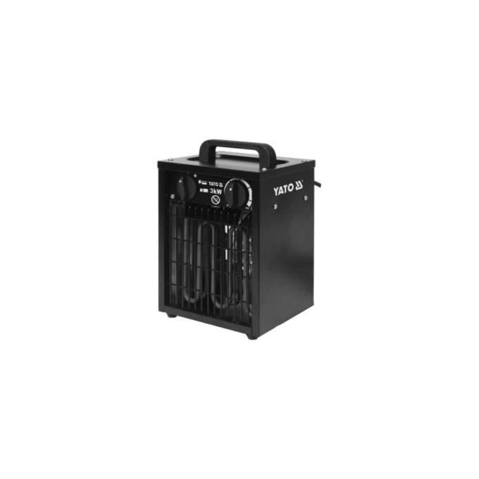 Нагрівач приміщень мережевий YATO 230В, 3кВт, з вентилятором, обігрів S≤ 30 м², реж- 25/2000/3000 Вт
