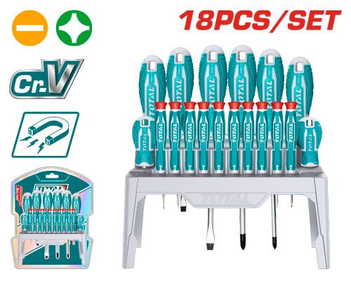 Набір викруток TOTAL точної механіки, 18шт.