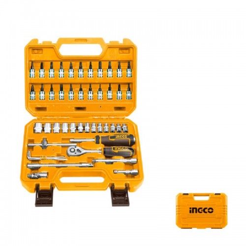 Набір торцевих головок із тріскачкою 1/4" 46 предметів INGCO INDUSTRIAL