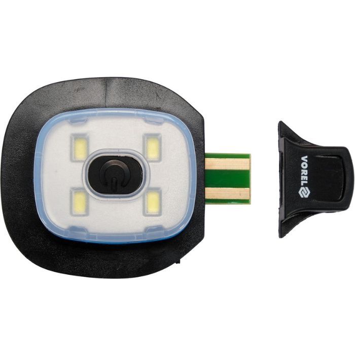 Шапка зимова темно-синя VOREL з акумуляторним- 3,7 В ліхтарем 120 Lm