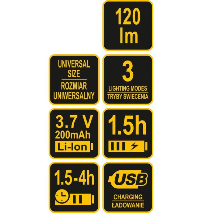 Шапка зимова темно-синя VOREL з акумуляторним- 3,7 В ліхтарем 120 Lm