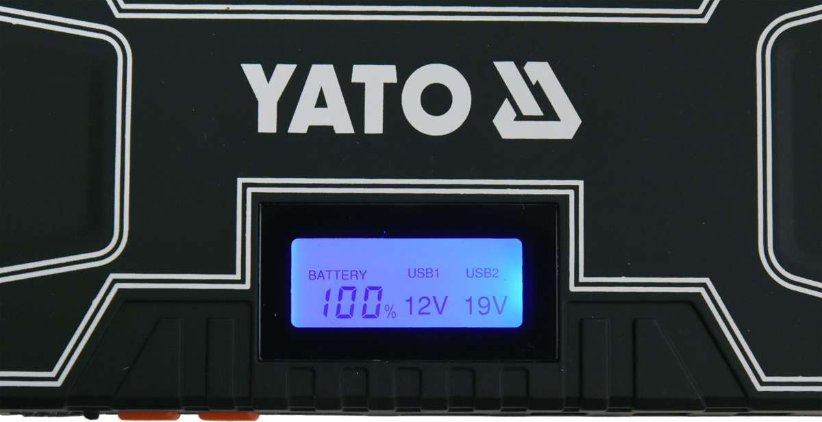 Пускова-зарядна батарея YATO ємність 12 Агод 300/500 А USB 5 В 2 А