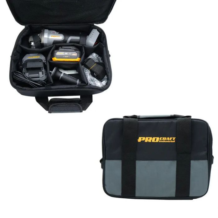 Акумуляторна болгарка Procraft industrial AG125A Сумка (1 акб та зп)