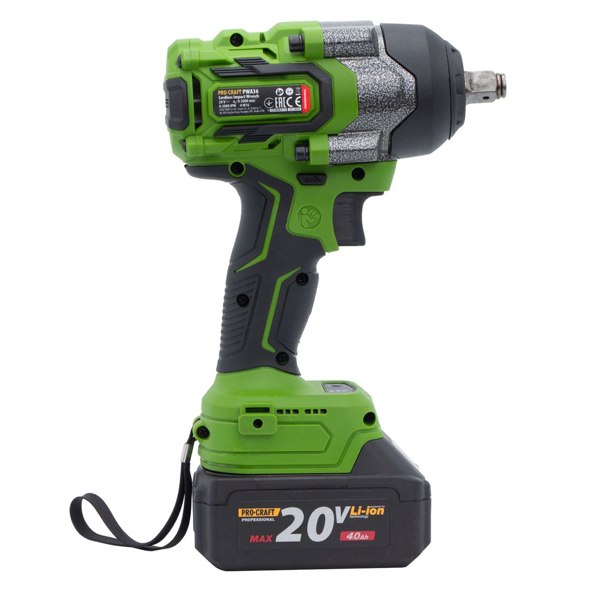 Аккумуляторный гайковерт Procraft PWA36 Кейс (с 1 АКБ и ЗП