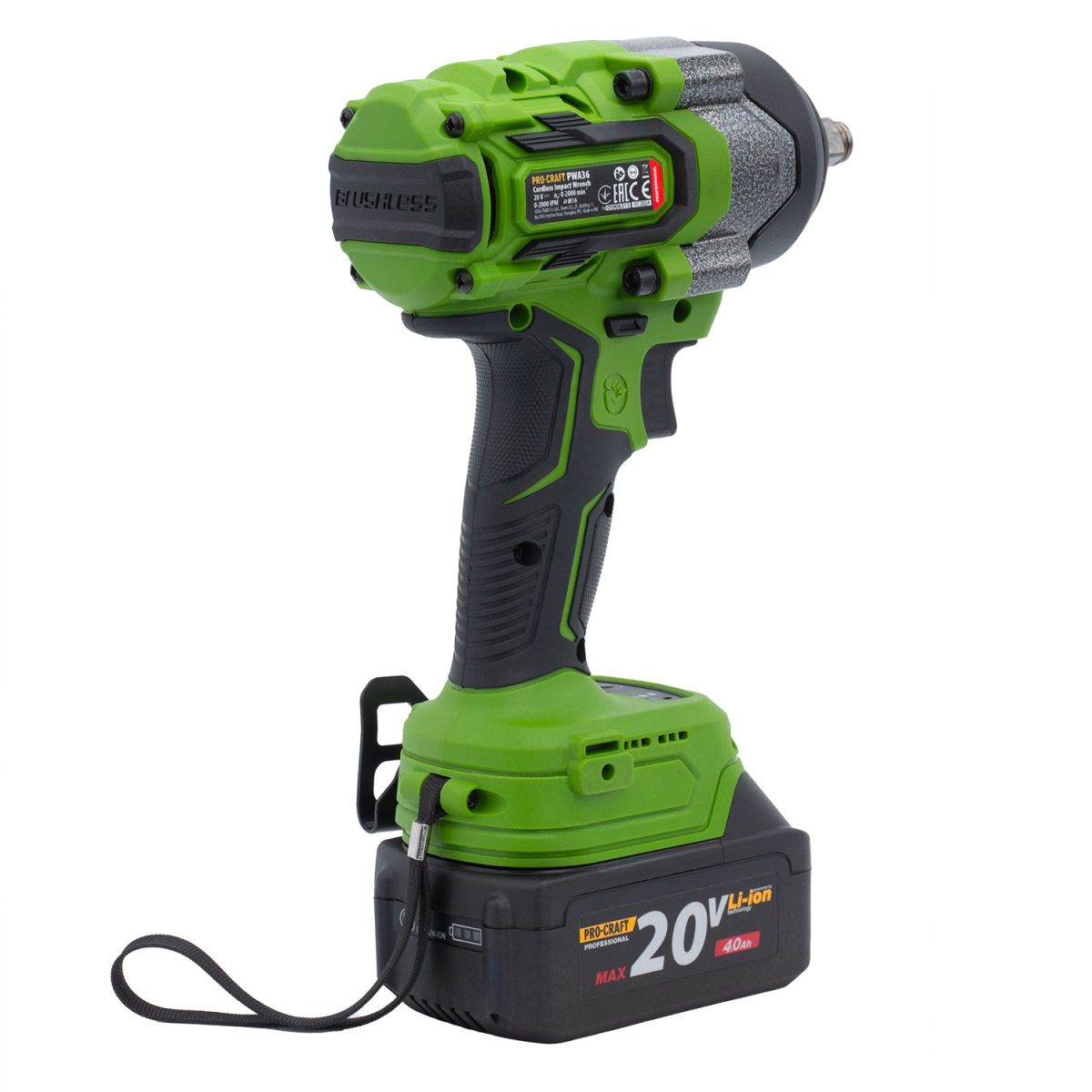 Аккумуляторный гайковерт Procraft PWA36 Кейс (с 1 АКБ и ЗП