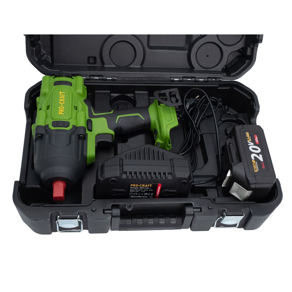Аккумуляторный гайковерт Procraft PWA80 Кейс (с 1 АКБ и ЗУ)