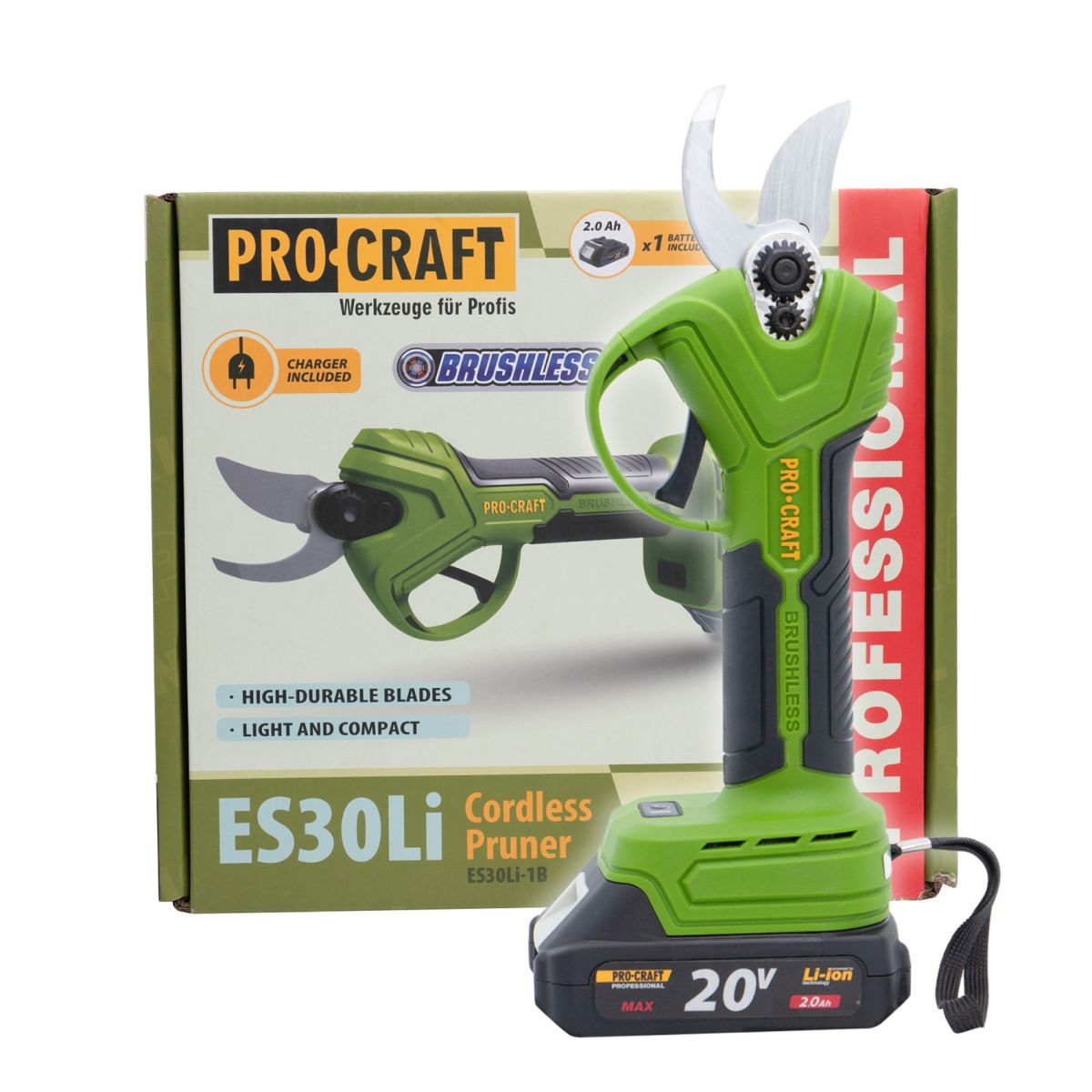 Аккумуляторный секатор Procraft ES30Li (с 1 акб)