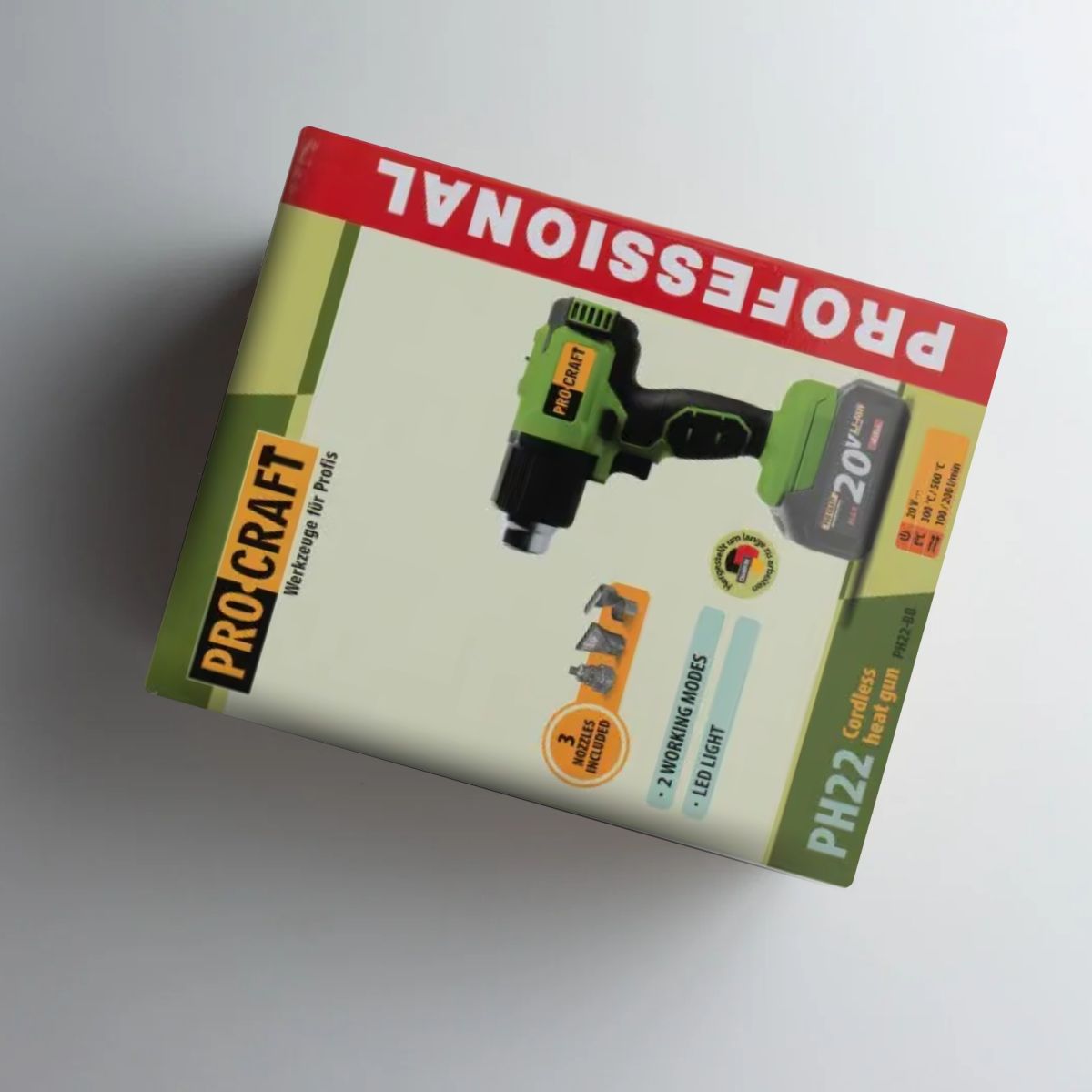 Аккумуляторный фен промышленный Procraft PH22 (без акб и зп)