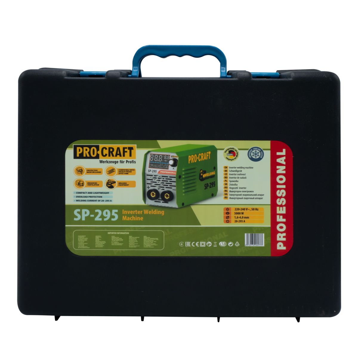 Набір Зварювальний апарат Procraft SP295 + Зварювальна маска Procraft SPH90-30 + Електроди AHO36 1кг