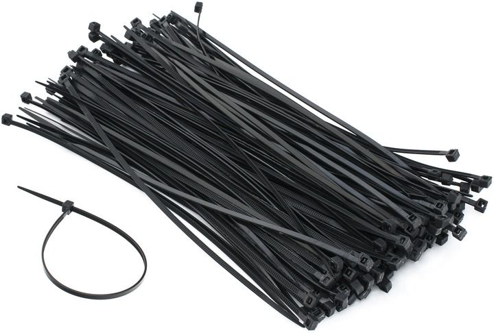 Хомут стяжной капрон.UV черный 200х2,5 100шт