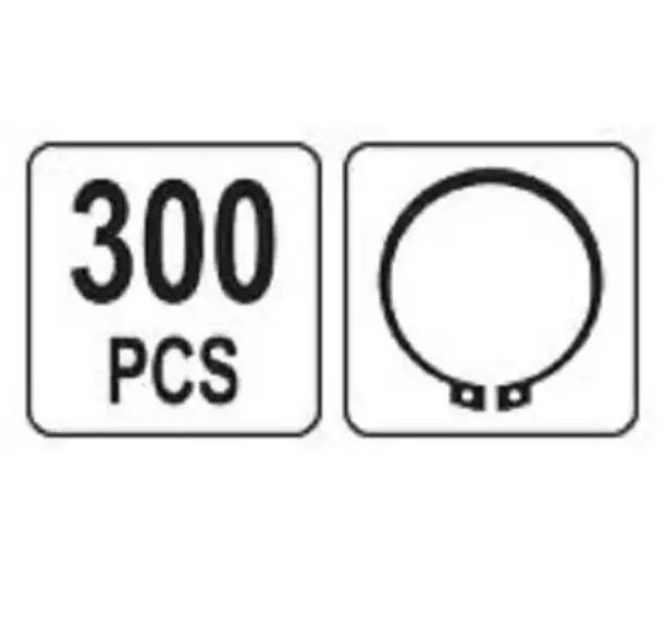 Стопорні кільця зовнішні YATO 300 шт