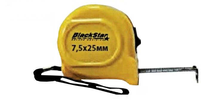 40-80257 Рулетка КАРАТ 7,5м * 25мм "BlackStar" (60/12шт)