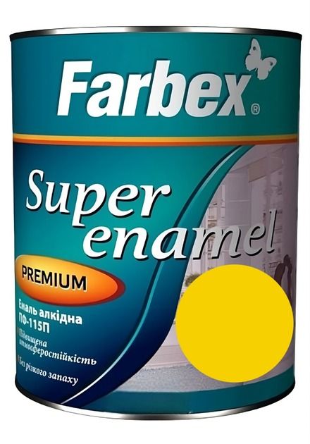 Емаль алкідна ПФ-115П жовта ТМ "Farbex" - 2,8 кг.
