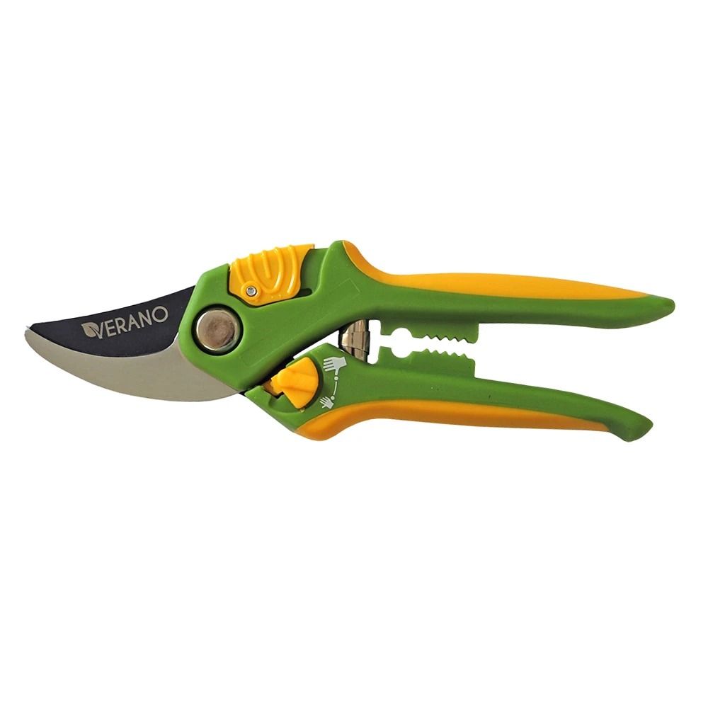 Секатор 205 мм, зріз косий, регулятор розкриття VERANO