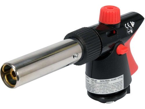 Пальник газовий YATO: цангове з'єдн. EN417. до 2кВт, п'єзоп.360°, max t°1300