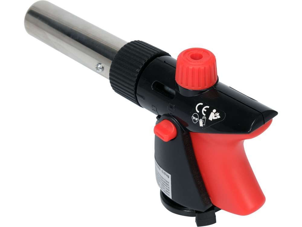 Пальник газовий YATO: цангове з'єдн. EN417. до 2кВт, п'єзоп.360°, max t°1300