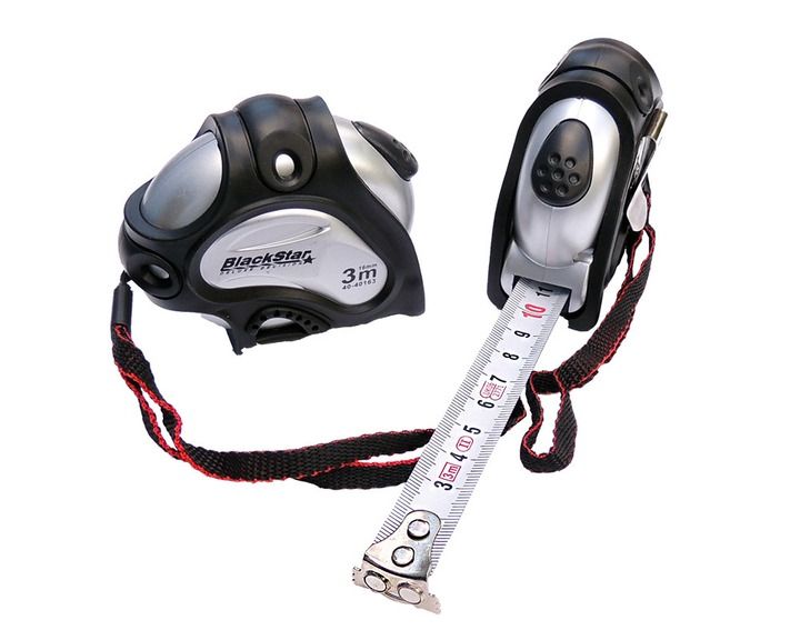 0-40163 (20163) Рулетка Self lock POWER TAPE +Mg 3м*16мм "BlackStar"