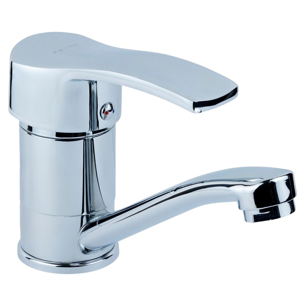 Смеситель MD Ø40 для кухни гусак прямой 150мм на гайке AQUATICA MD-1B141C