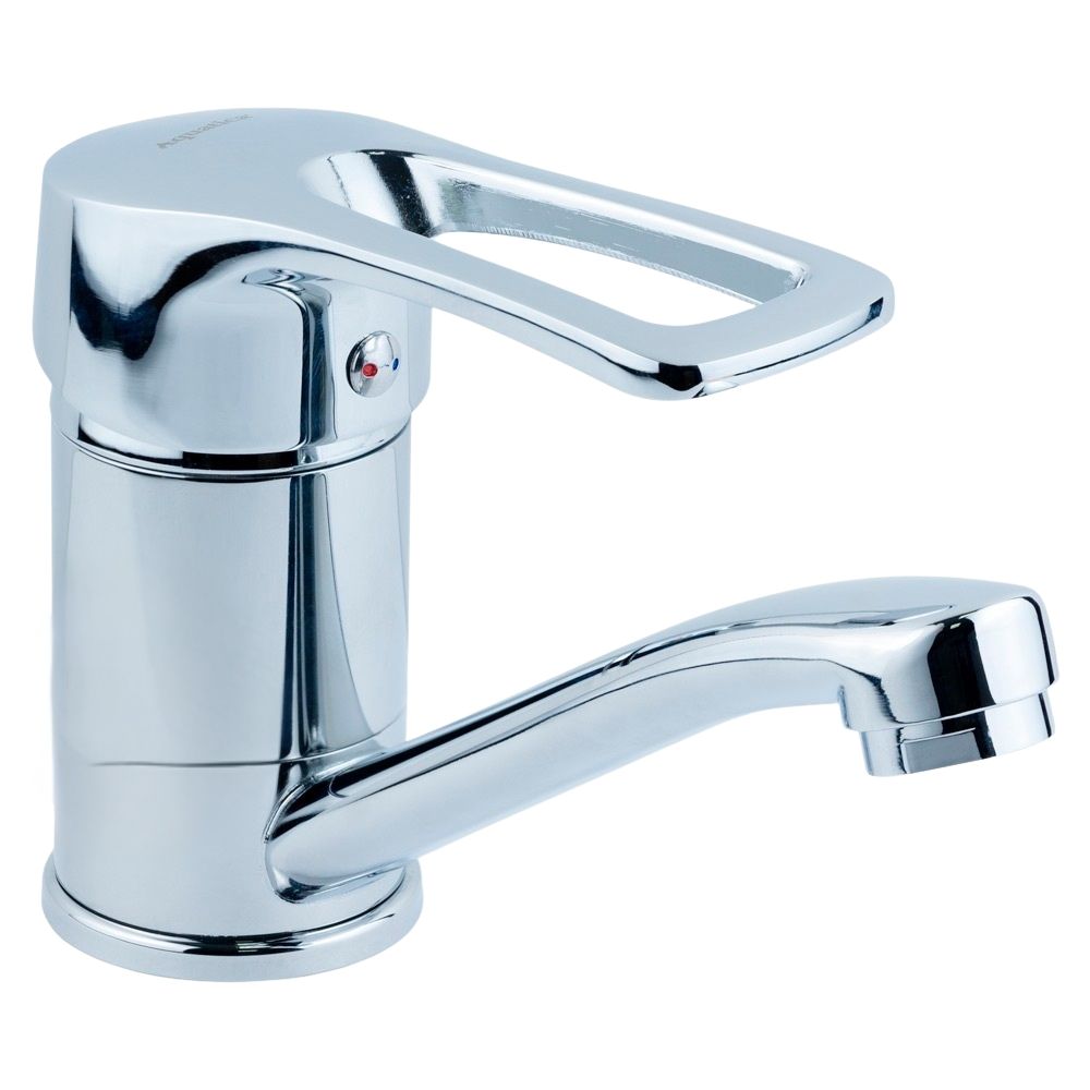 Змішувач MD Ø40 для кухні гусак прямий 150мм на шпильці AQUATICA MD-2B144C