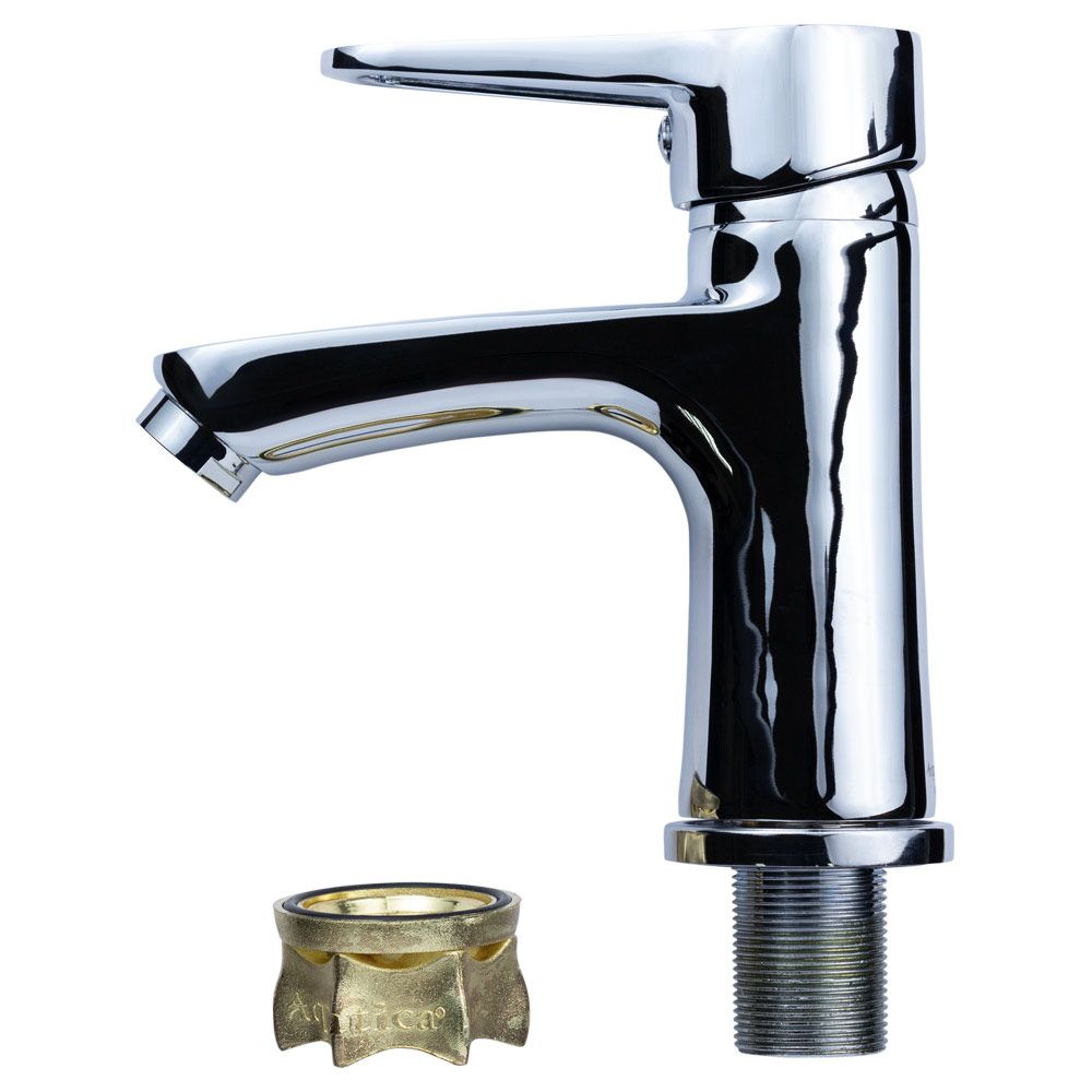 Змішувач HK Ø35 для раковини литий на гайці AQUATICA HK-1A130C