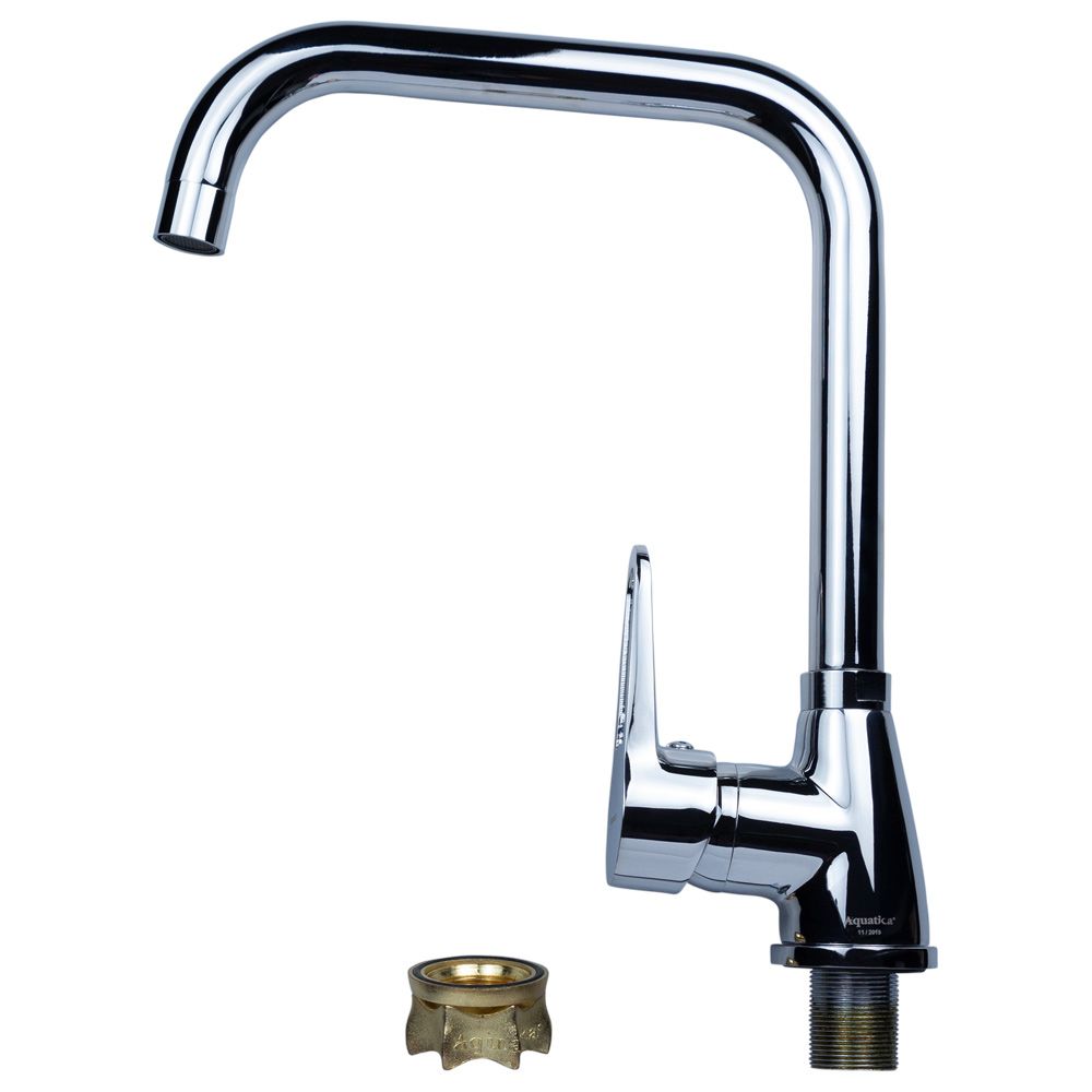 Змішувач HL Ø35 для кухні Г-гусак на гайці AQUATICA HL-4B230C