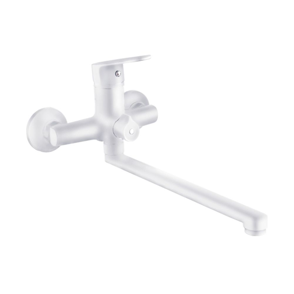 Змішувач s37 Ø35 для ванни излив прямий 350мм дивертор вбудований картриджний (W) AQUATICA