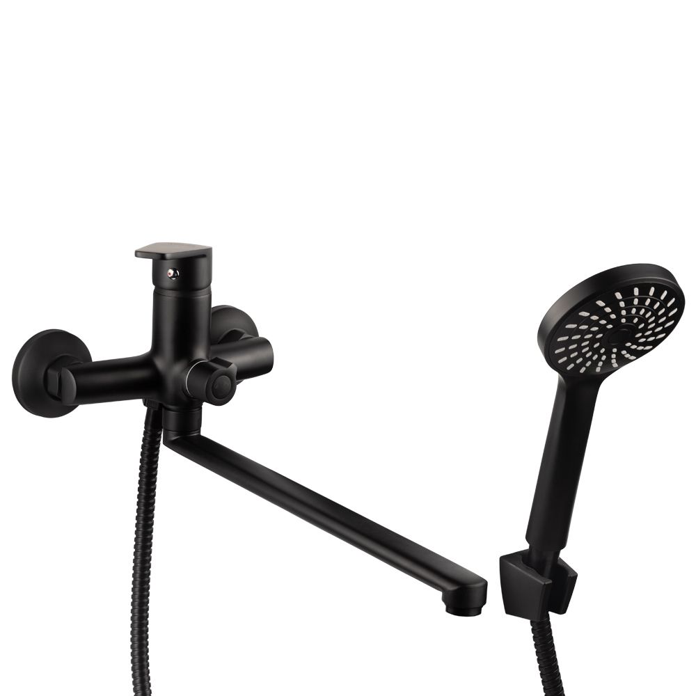 Змішувач s37 Ø35 для ванни излив прямий 350мм дивертор вбудований картриджний (B) AQUATICA